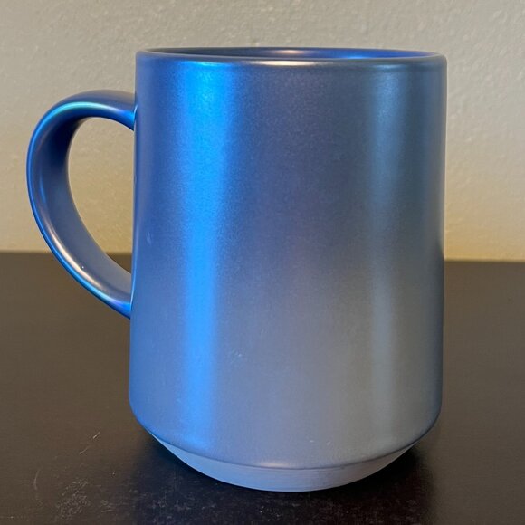 THRESHOLD Iridescent Steel Blue Stoneware Coffee Tea Mug - Picture 1 of 8